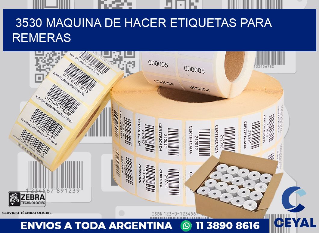 3530 MAQUINA DE HACER ETIQUETAS PARA REMERAS