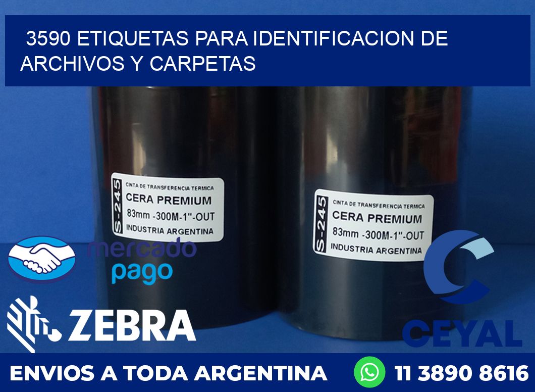 3590 ETIQUETAS PARA IDENTIFICACION DE ARCHIVOS Y CARPETAS