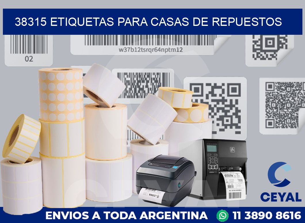 38315 ETIQUETAS PARA CASAS DE REPUESTOS