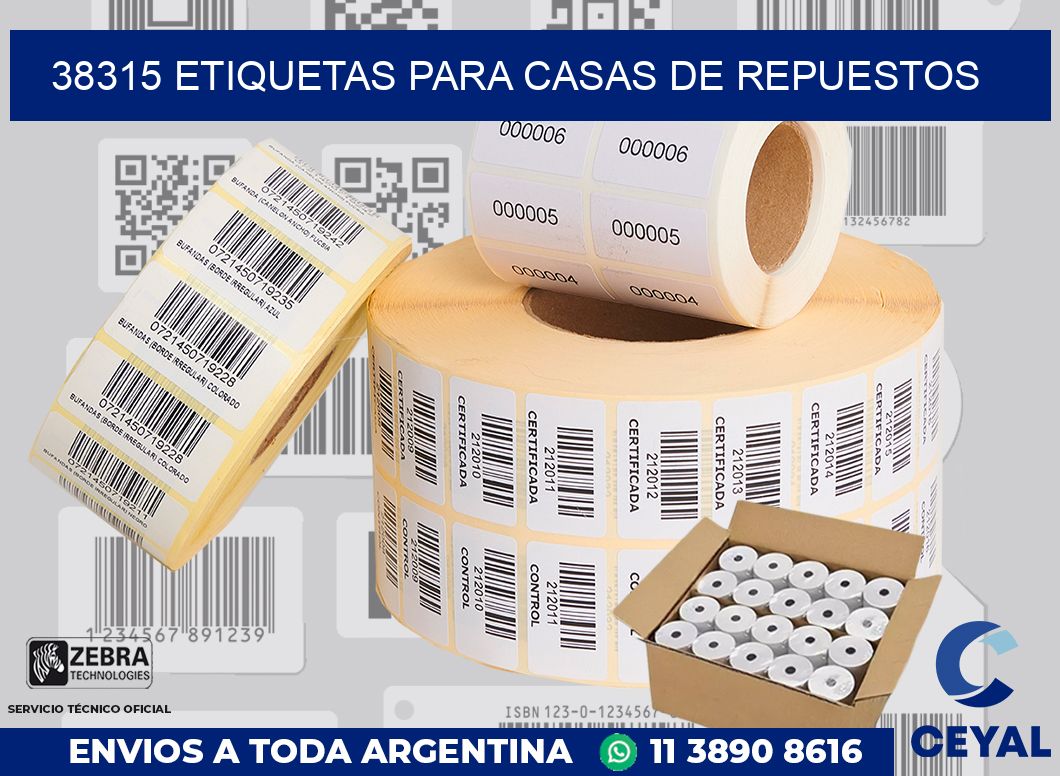 38315 ETIQUETAS PARA CASAS DE REPUESTOS