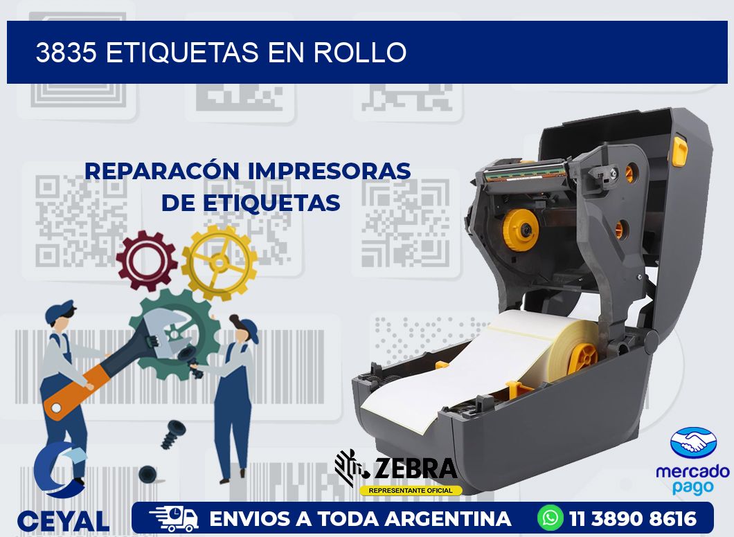 3835 ETIQUETAS EN ROLLO