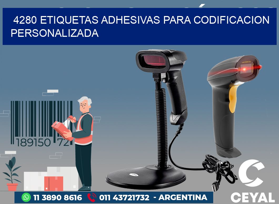 4280 ETIQUETAS ADHESIVAS PARA CODIFICACION PERSONALIZADA