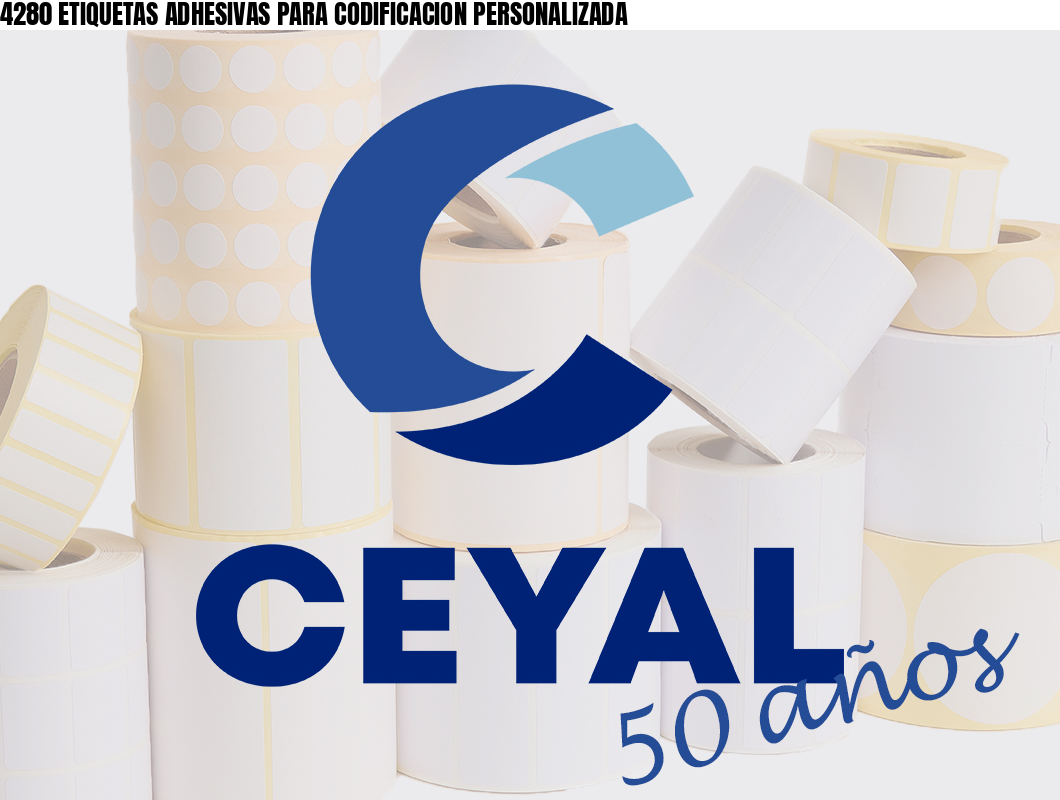 4280 ETIQUETAS ADHESIVAS PARA CODIFICACION PERSONALIZADA