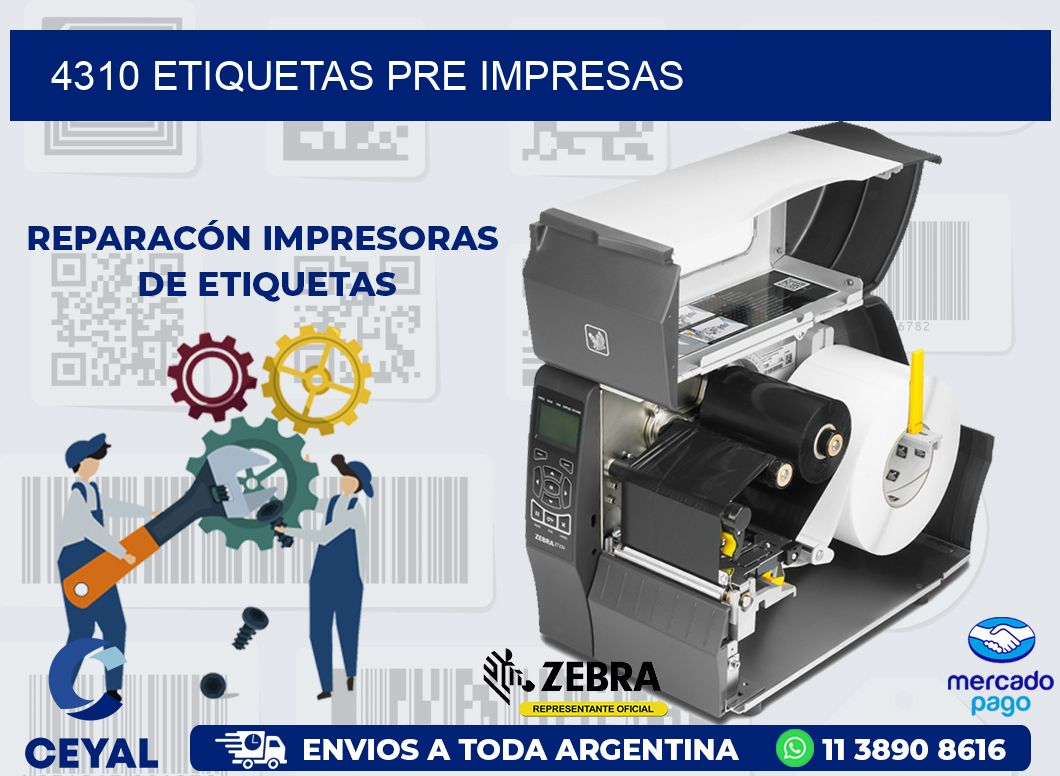 4310 ETIQUETAS PRE IMPRESAS