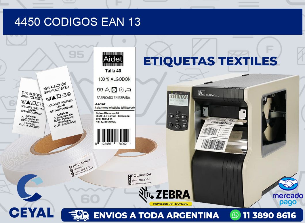 4450 CODIGOS EAN 13