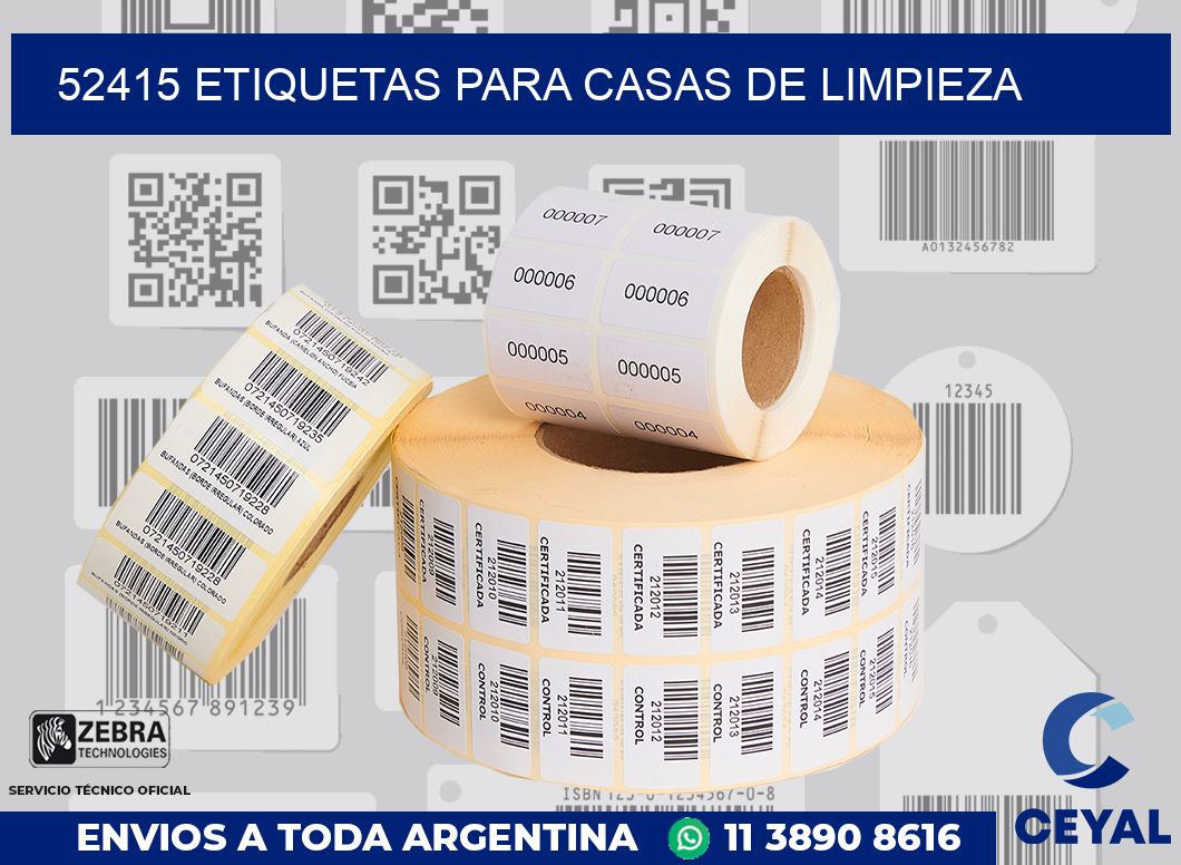 52415 ETIQUETAS PARA CASAS DE LIMPIEZA