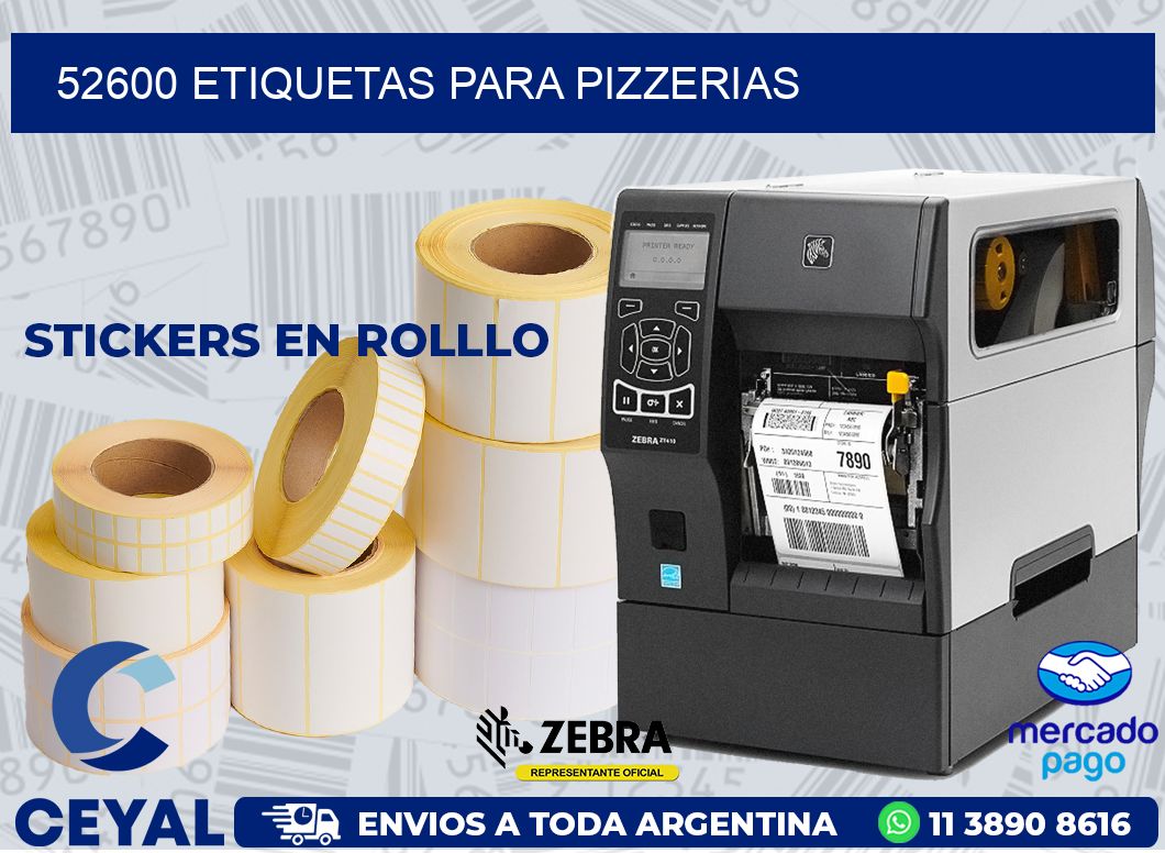 52600 ETIQUETAS PARA PIZZERIAS