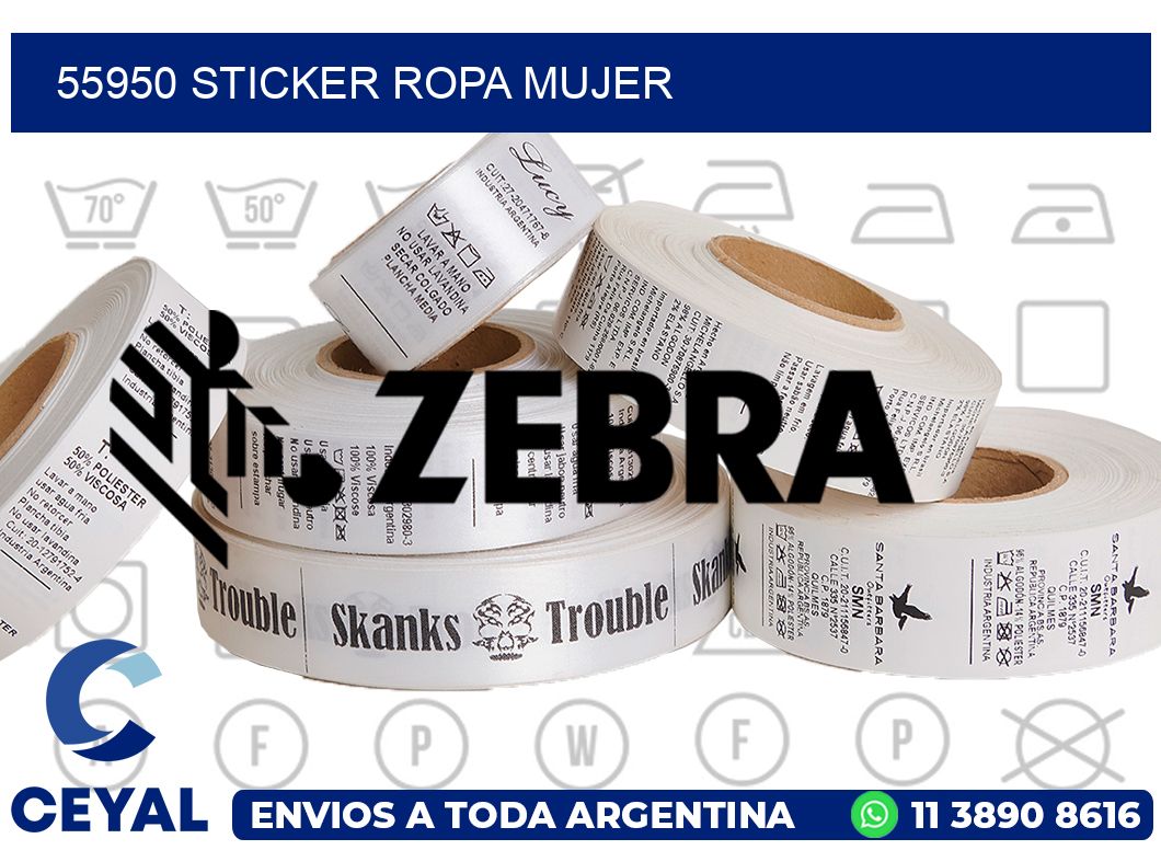 55950 STICKER ROPA MUJER