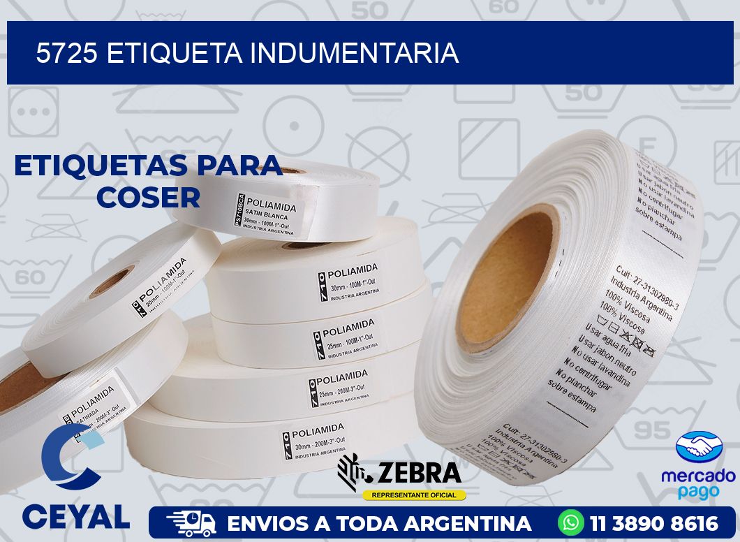 5725 ETIQUETA INDUMENTARIA