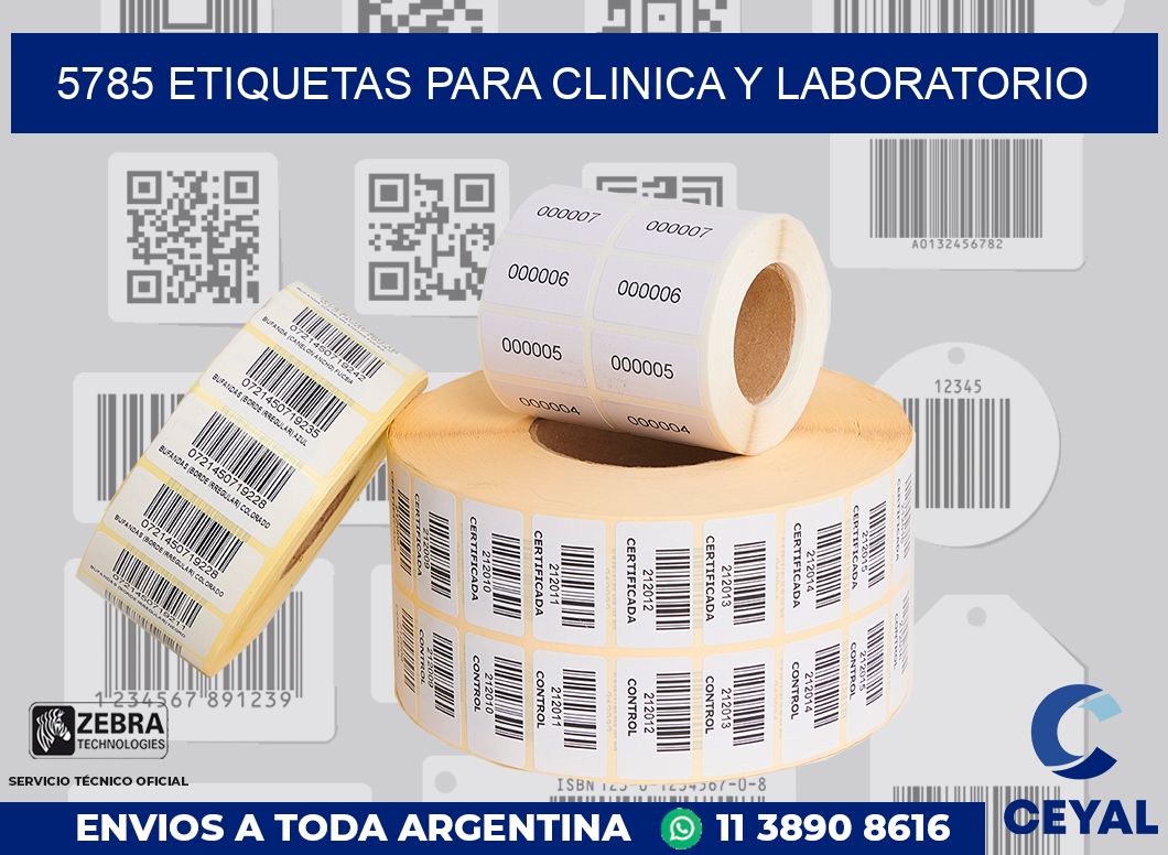 5785 ETIQUETAS PARA CLINICA Y LABORATORIO