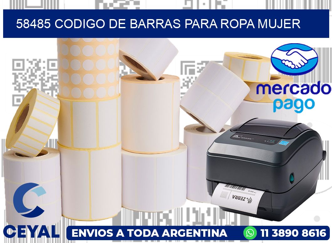 58485 CODIGO DE BARRAS PARA ROPA MUJER