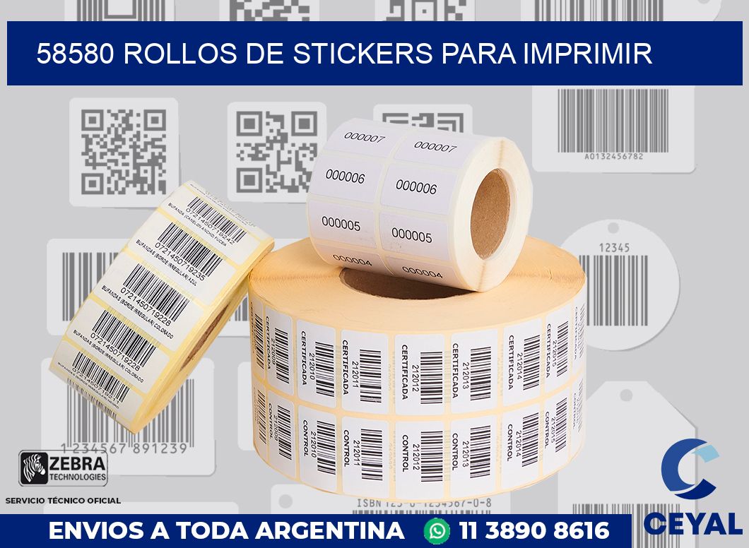58580 ROLLOS DE STICKERS PARA IMPRIMIR