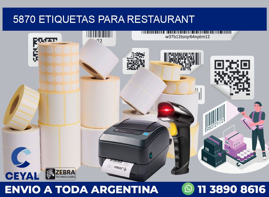 5870 ETIQUETAS PARA RESTAURANT