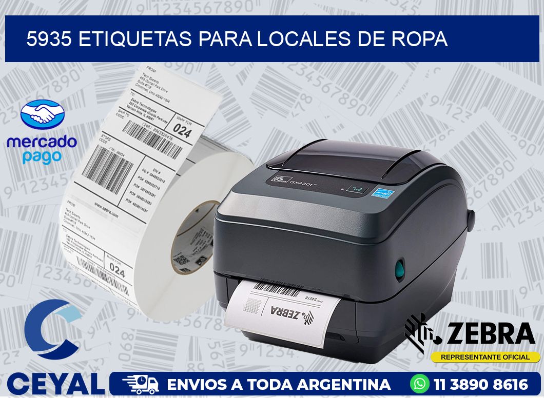5935 ETIQUETAS PARA LOCALES DE ROPA