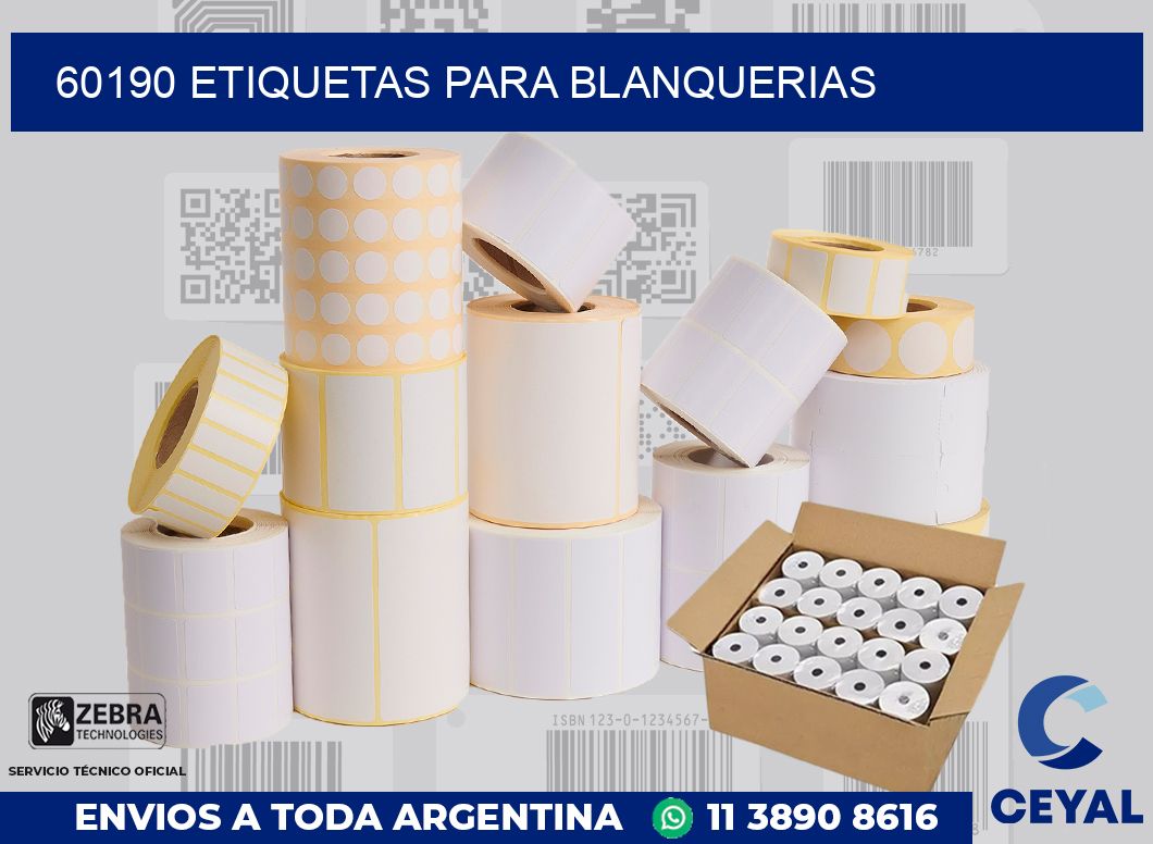 60190 ETIQUETAS PARA BLANQUERIAS