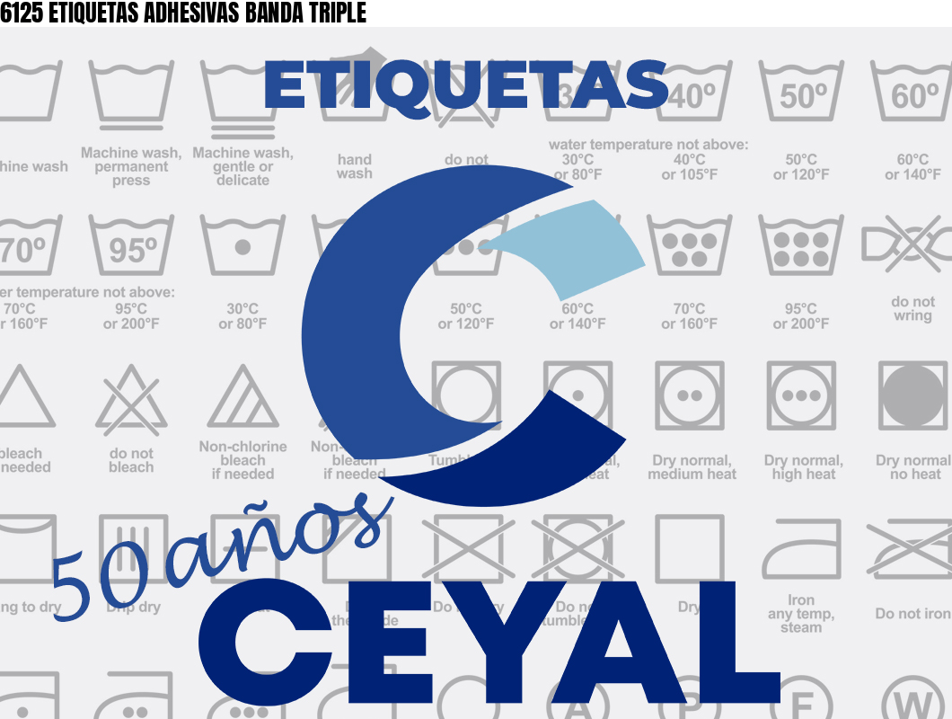 6125 ETIQUETAS ADHESIVAS BANDA TRIPLE