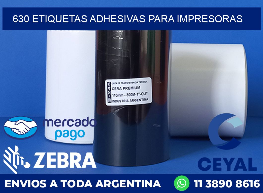630 ETIQUETAS ADHESIVAS PARA IMPRESORAS