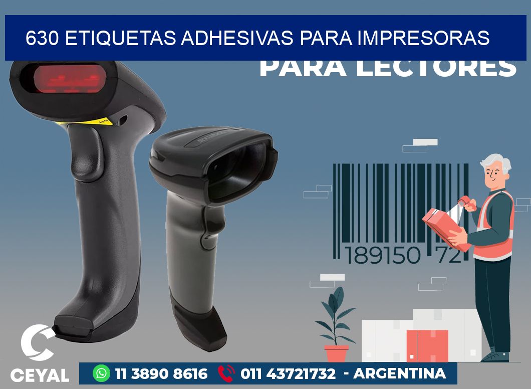 630 ETIQUETAS ADHESIVAS PARA IMPRESORAS