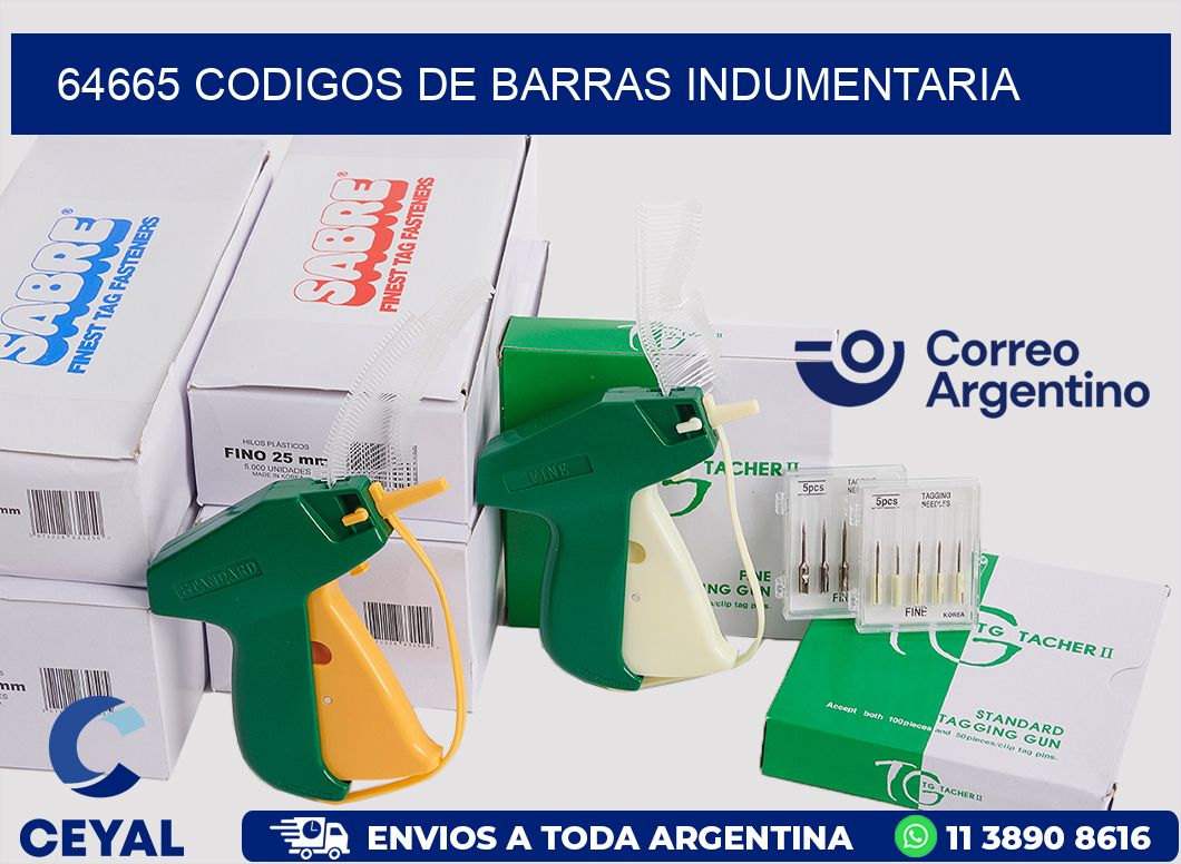 64665 CODIGOS DE BARRAS INDUMENTARIA