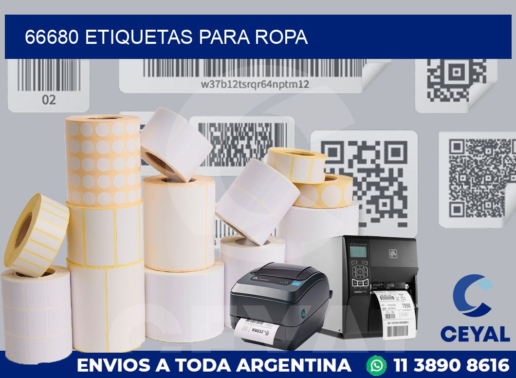 66680 ETIQUETAS PARA ROPA
