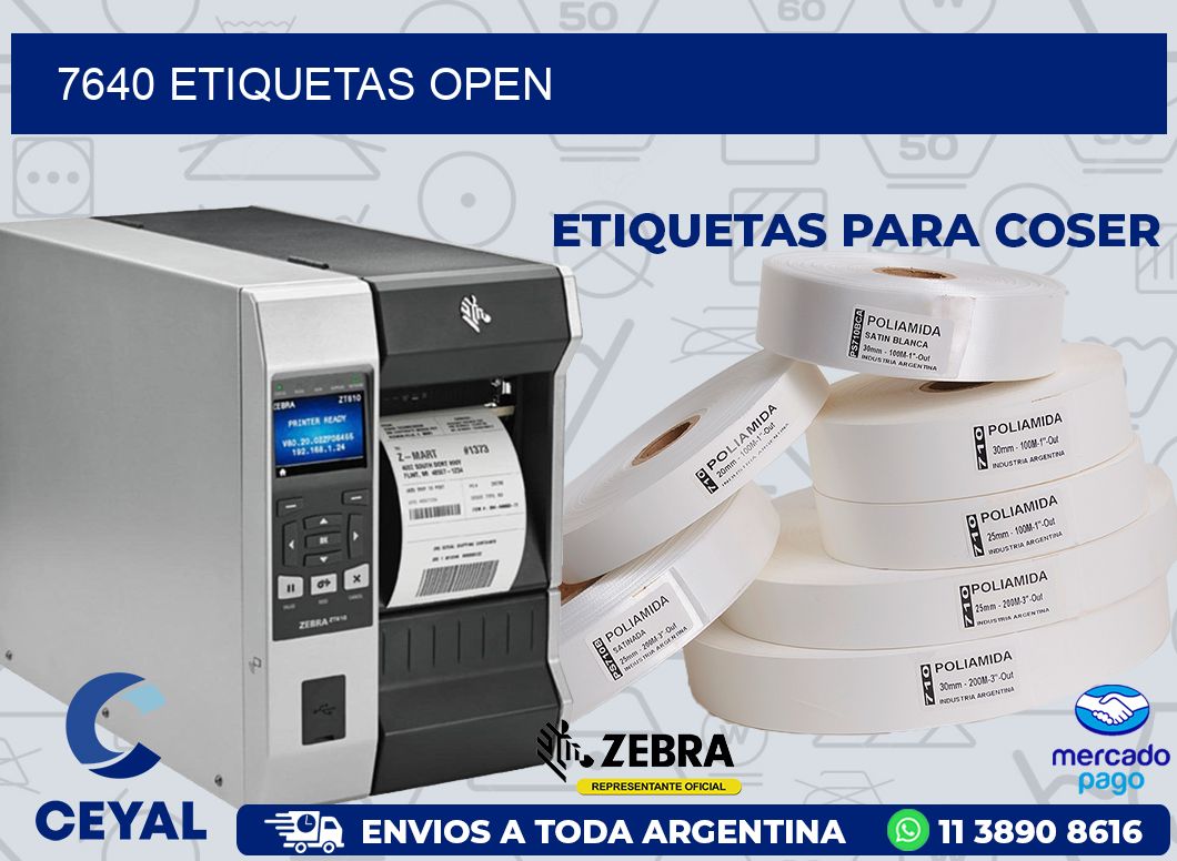 7640 ETIQUETAS OPEN
