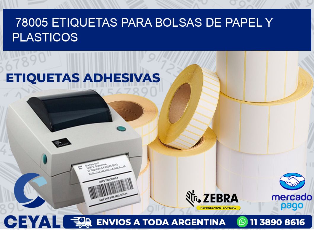 78005 ETIQUETAS PARA BOLSAS DE PAPEL Y PLASTICOS