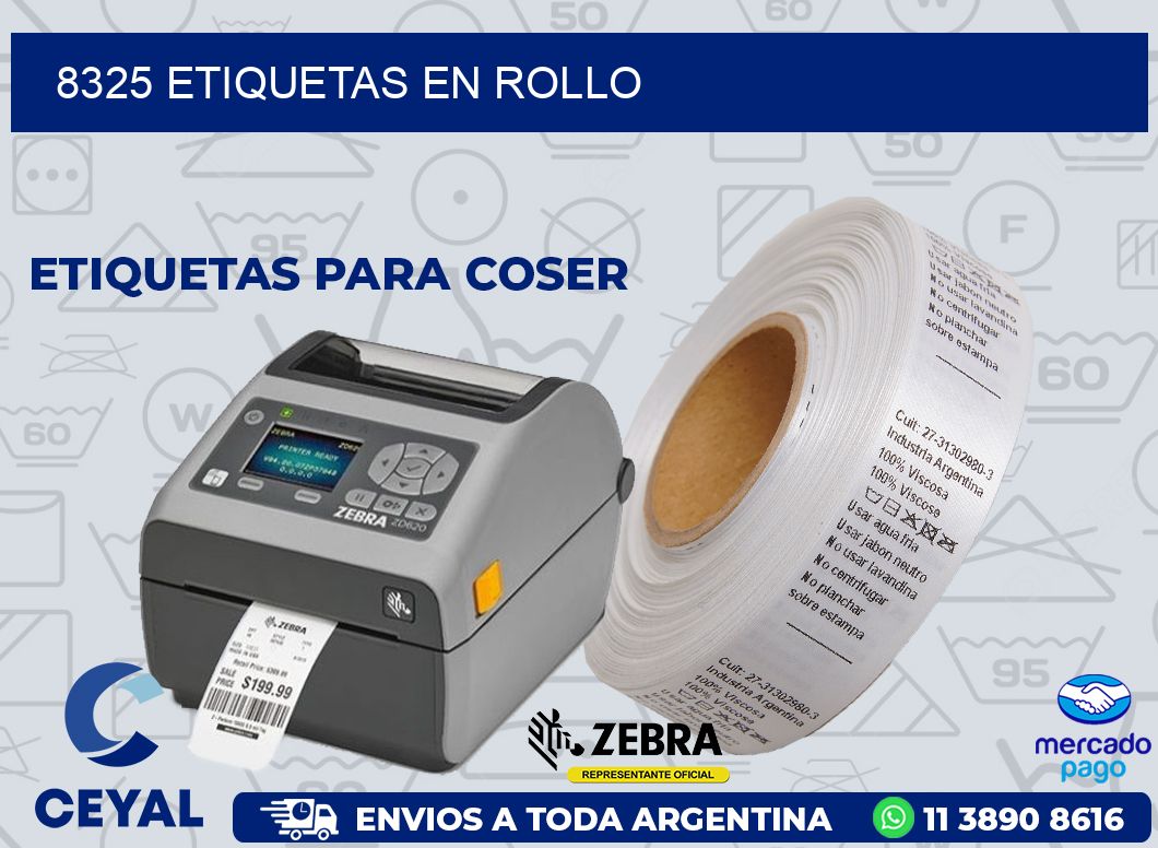8325 ETIQUETAS EN ROLLO