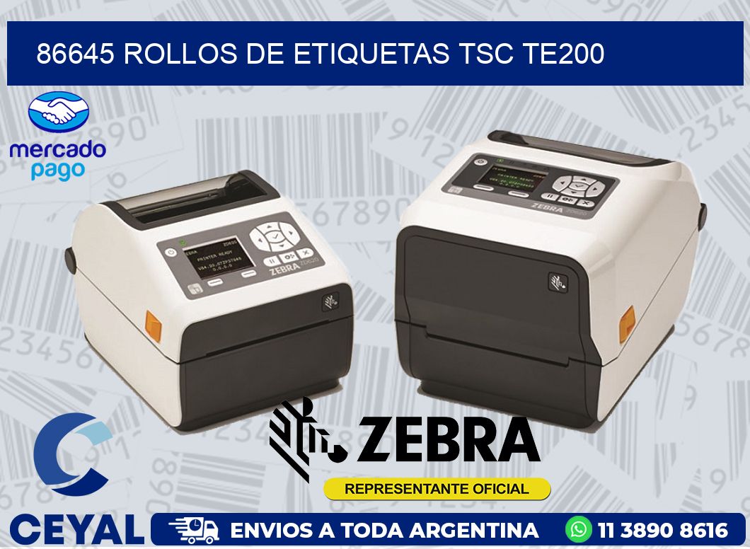 86645 ROLLOS DE ETIQUETAS TSC TE200