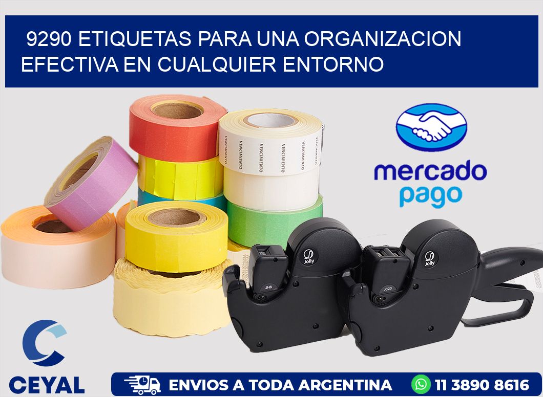 9290 ETIQUETAS PARA UNA ORGANIZACION EFECTIVA EN CUALQUIER ENTORNO
