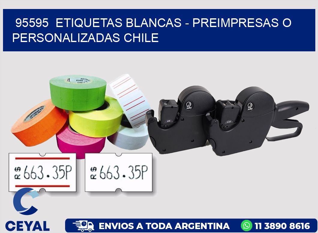 95595  ETIQUETAS BLANCAS - PREIMPRESAS O PERSONALIZADAS CHILE