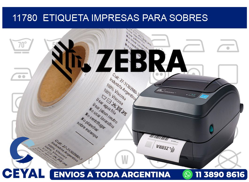 11780  ETIQUETA IMPRESAS PARA SOBRES