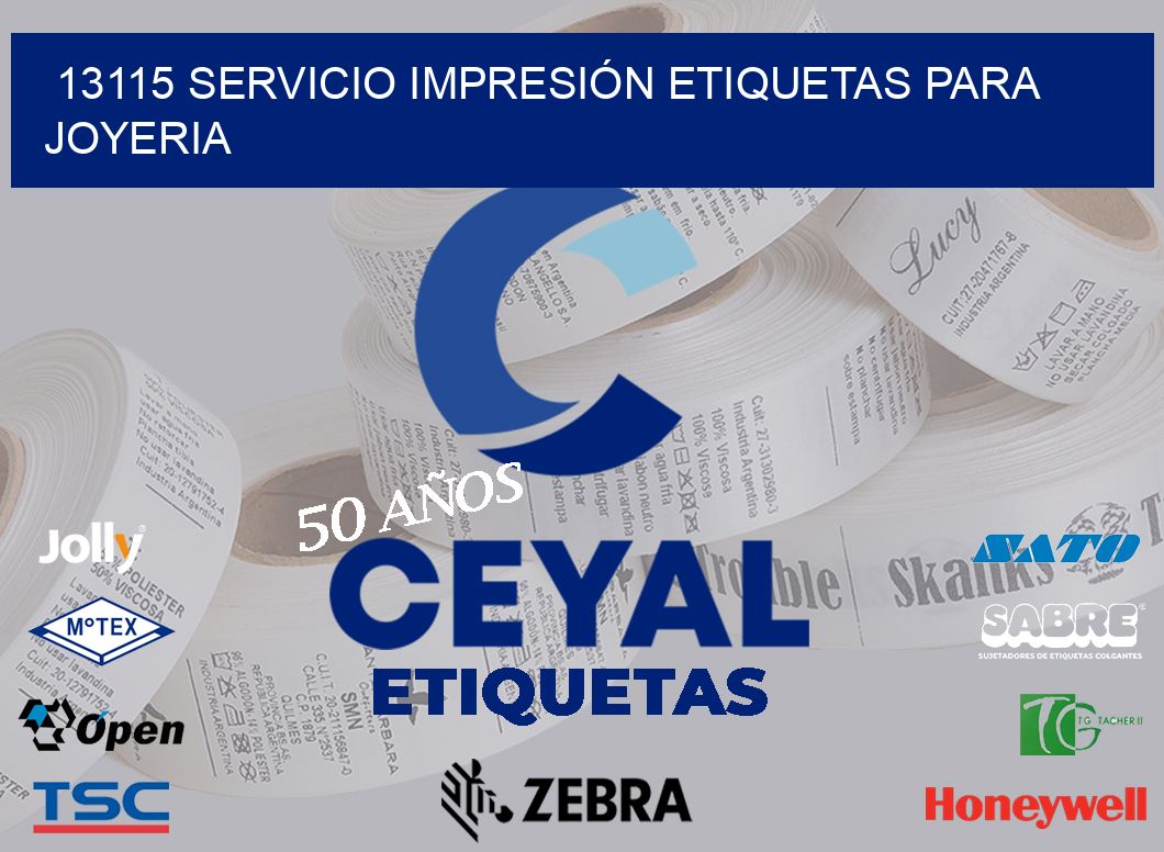 13115 SERVICIO IMPRESIÓN ETIQUETAS PARA JOYERIA