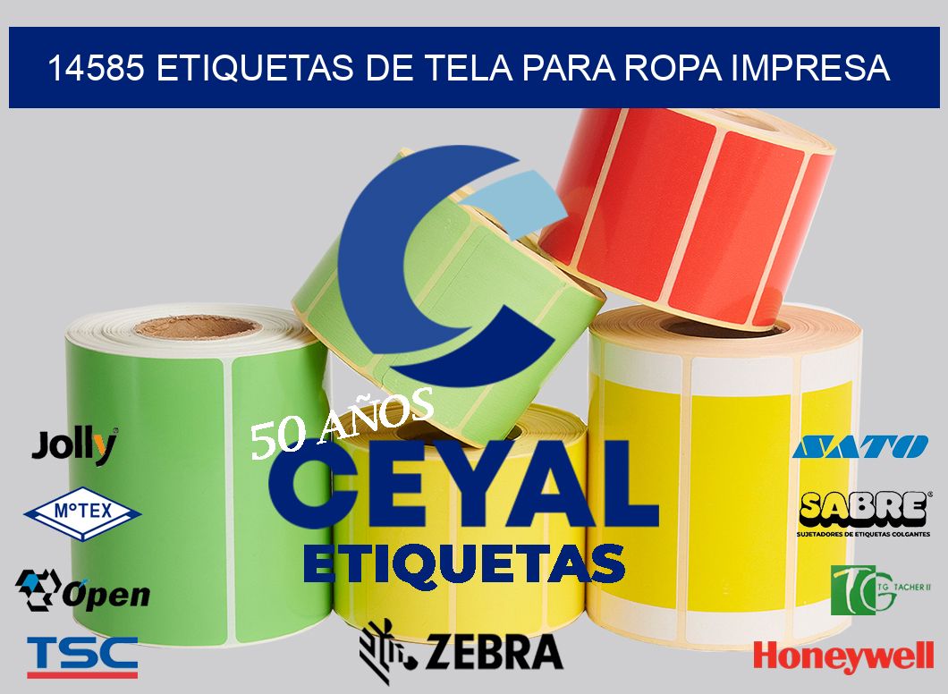 14585 ETIQUETAS DE TELA PARA ROPA IMPRESA
