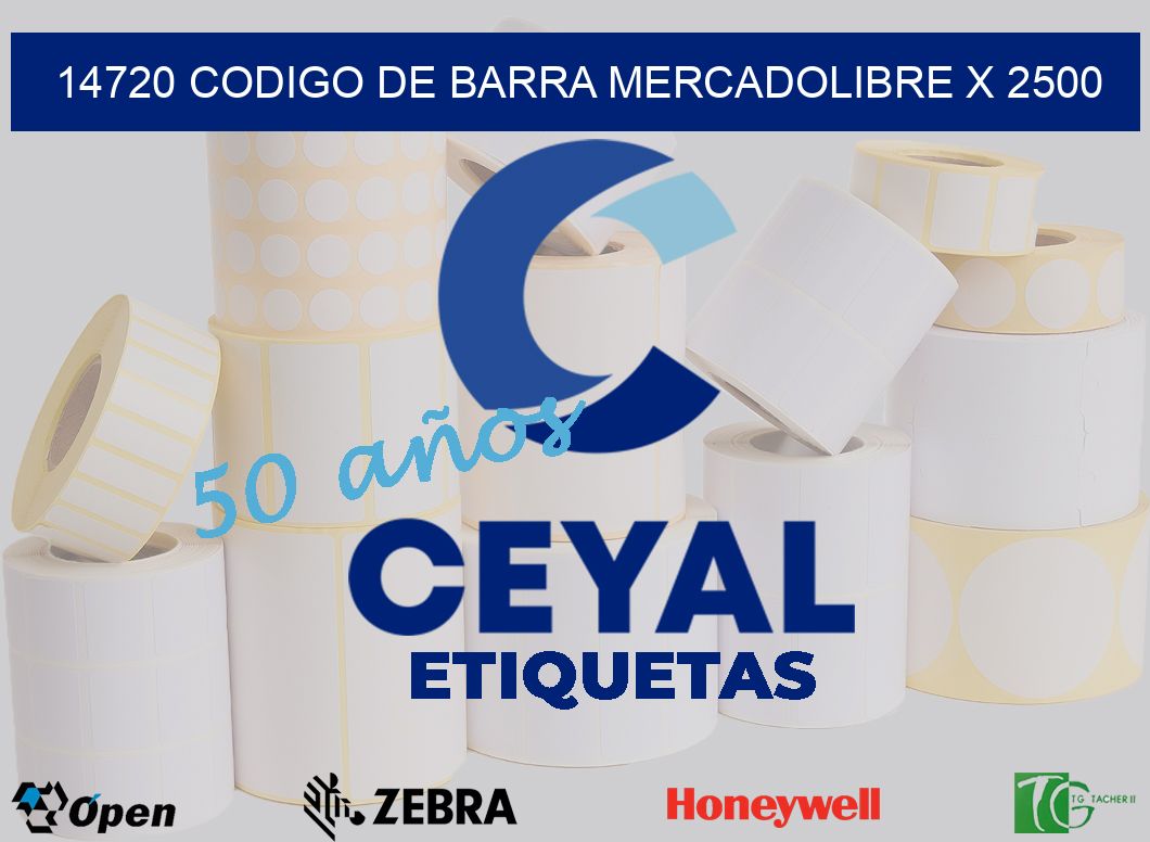 14720 codigo de barra mercadolibre x 2500