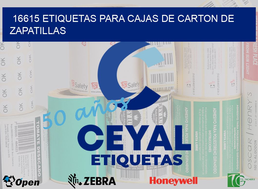 16615 ETIQUETAS PARA CAJAS DE CARTON DE ZAPATILLAS