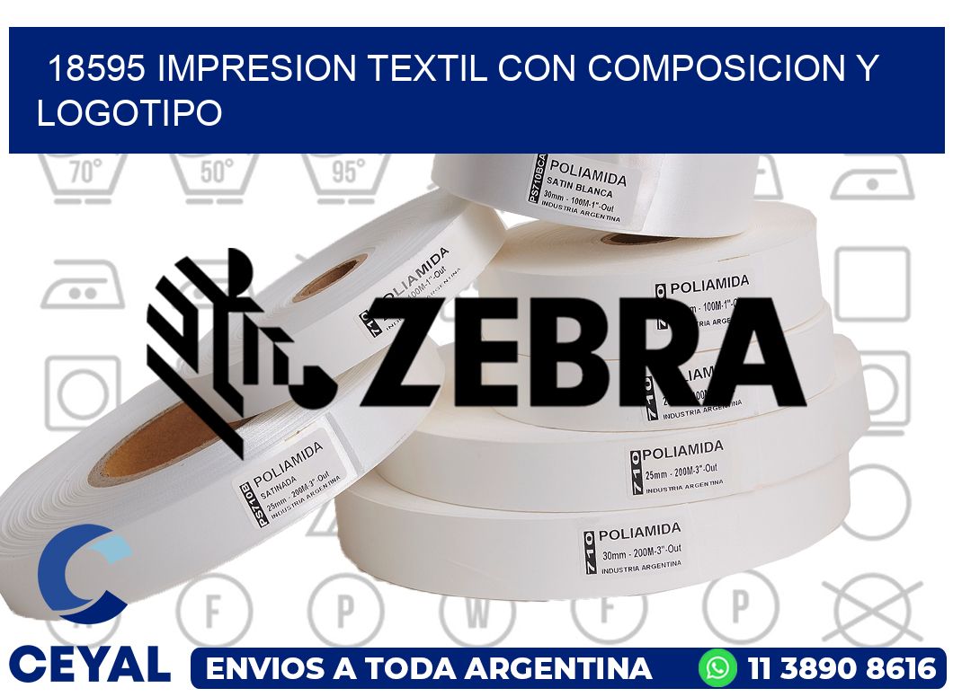 18595 IMPRESION TEXTIL CON COMPOSICION Y LOGOTIPO