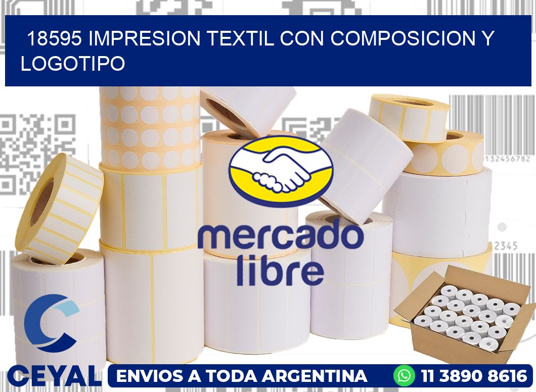 18595 IMPRESION TEXTIL CON COMPOSICION Y LOGOTIPO