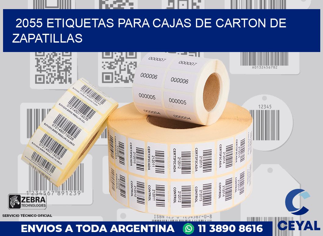 2055 ETIQUETAS PARA CAJAS DE CARTON DE ZAPATILLAS