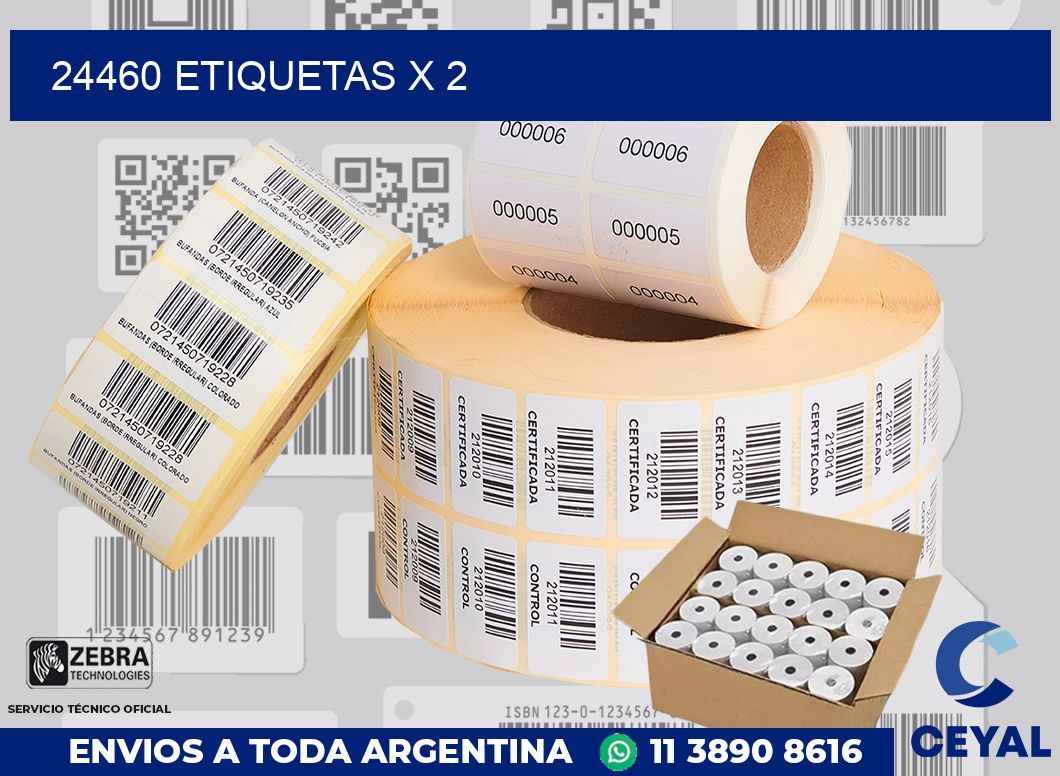 24460 Etiquetas x 2