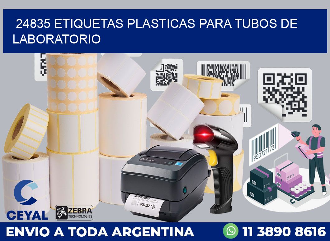 24835 ETIQUETAS PLASTICAS PARA TUBOS DE LABORATORIO
