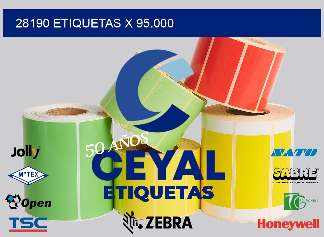 28190 Etiquetas x 95.000