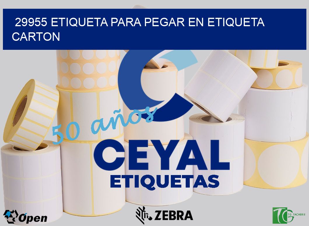 29955 ETIQUETA PARA PEGAR EN ETIQUETA CARTON