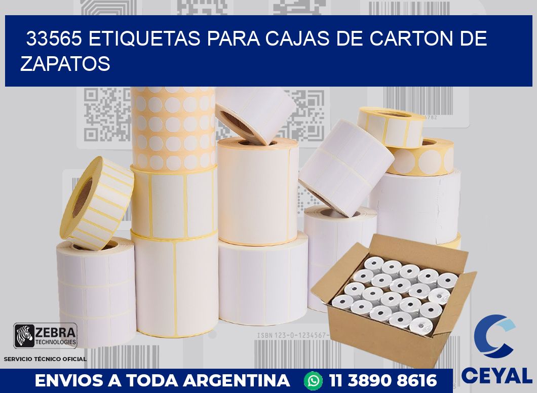 33565 ETIQUETAS PARA CAJAS DE CARTON DE ZAPATOS
