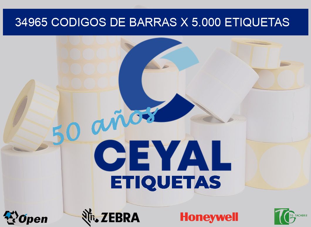 34965 codigos de barras x 5.000 etiquetas