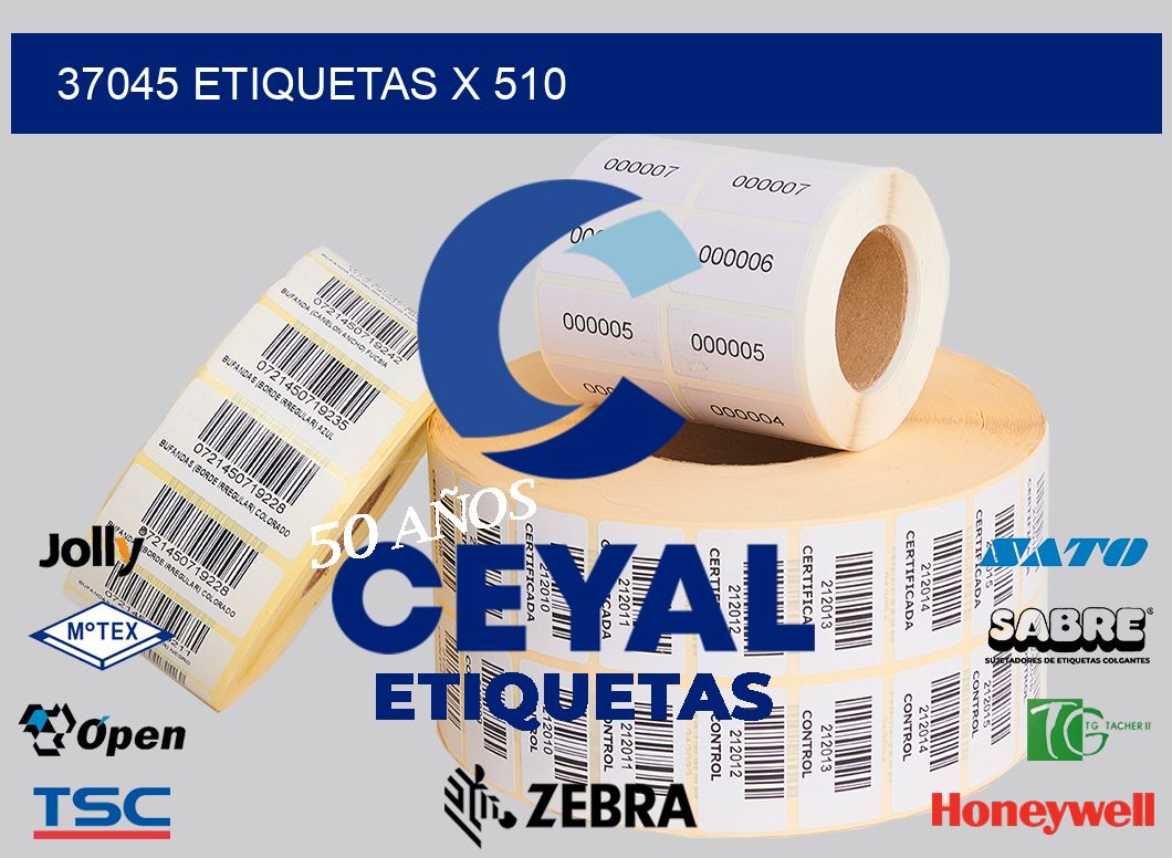 37045 Etiquetas x 510