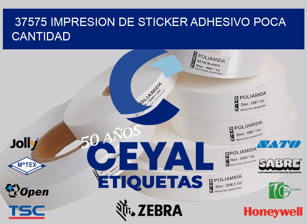37575 IMPRESION DE STICKER ADHESIVO POCA CANTIDAD