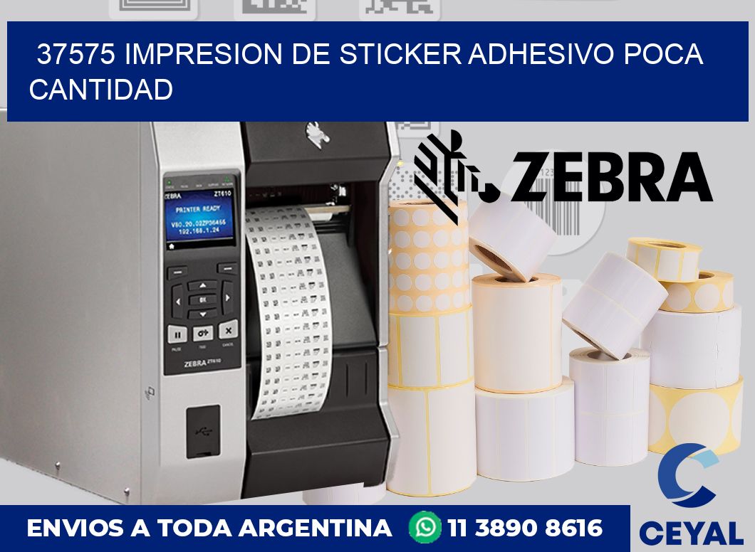 37575 IMPRESION DE STICKER ADHESIVO POCA CANTIDAD
