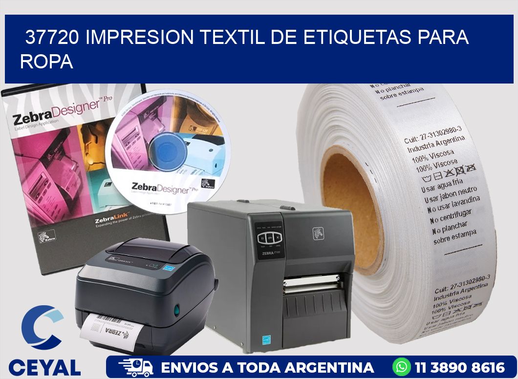 37720 IMPRESION TEXTIL DE ETIQUETAS PARA ROPA