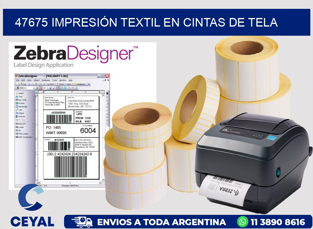 47675 IMPRESIÓN TEXTIL EN CINTAS DE TELA