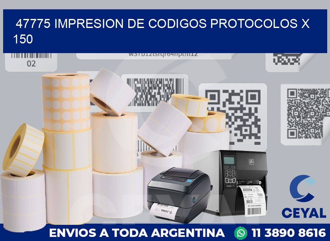 47775 impresion de codigos protocolos x 150